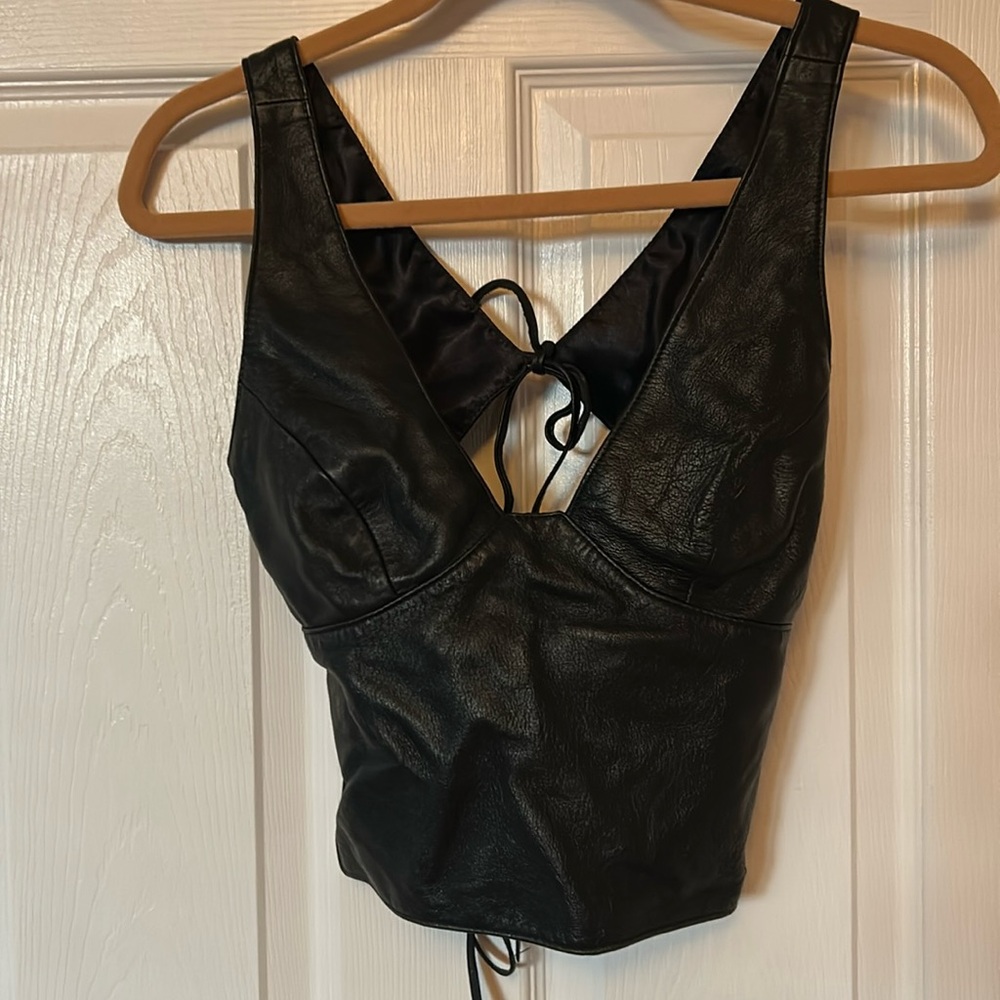 Leather top